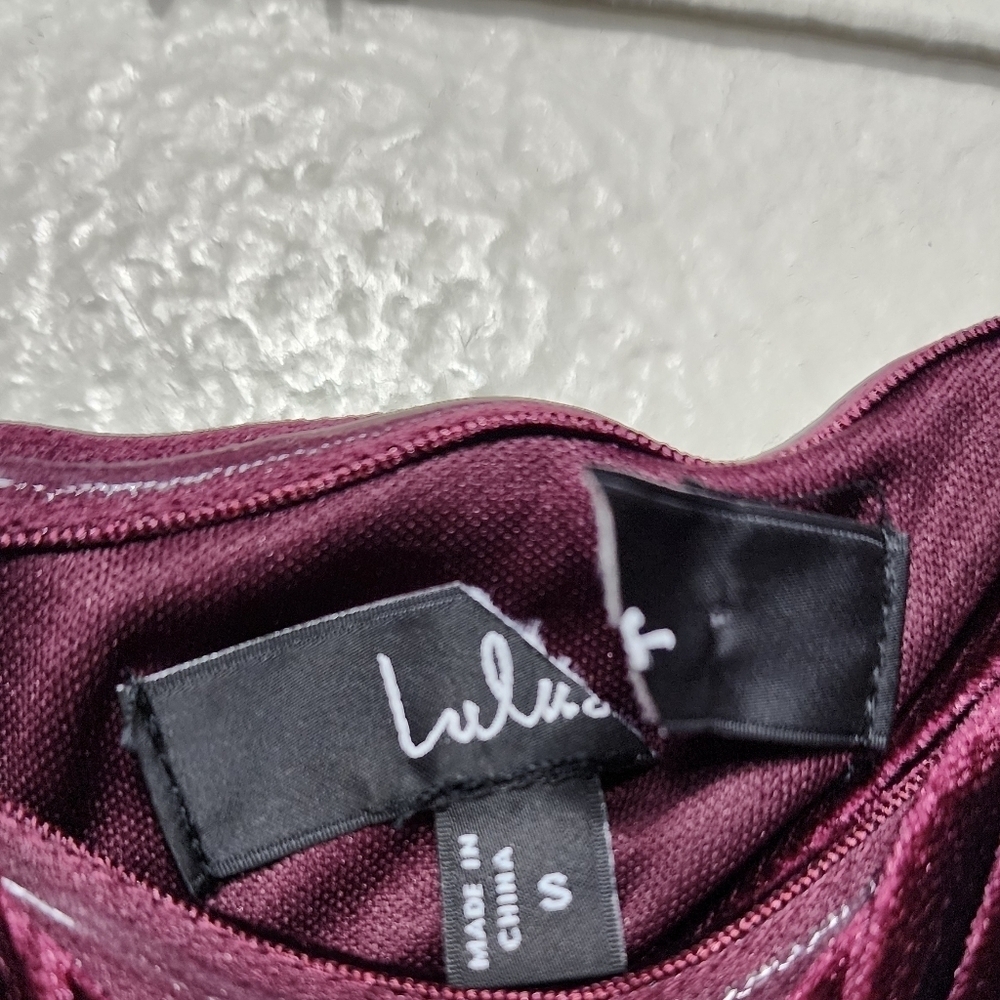 Lulus Perfectly Captivating Plum Purple Velvet Strapless Maxi Dress S Wedding - Picture 9 of 9